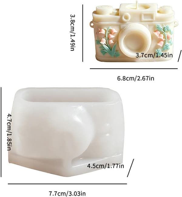 Kamera silikonform 3D gjenbrukbar leire-håndverk -