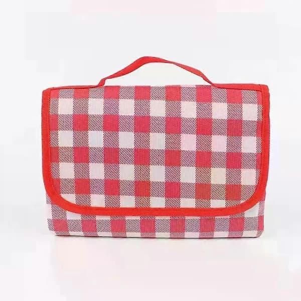 Picnic mat waterproof thick portable outdoor picnic mat super thick lawn spring outing beach moisture-proof mat - red 200CM * 200CM