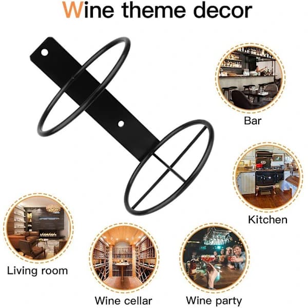 2 Pcs Wall Mounted Bottle Holder Single Bottle Holder for Wall Wall Mounted Wine Rack Storage Rack for Home Bar
