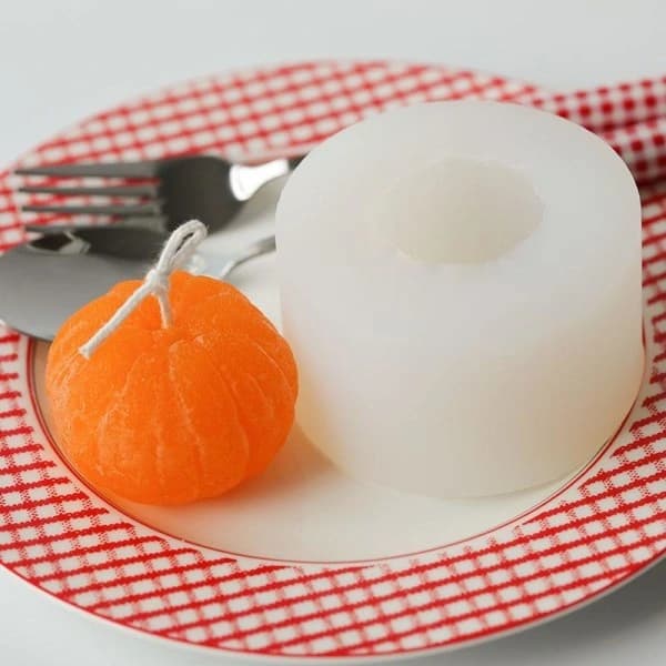 Lysforme stearinlys DIY silikoneforme LZ22049 skrællet appelsin