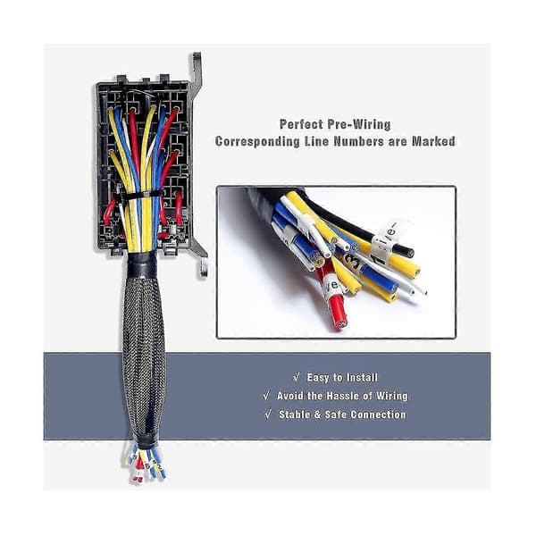 12V Relä Säkringsbox Förkopplad Reläbox Bil med 5st 5-Pin Reläer 1st 4-Pin Relä 6 Atc/Blad