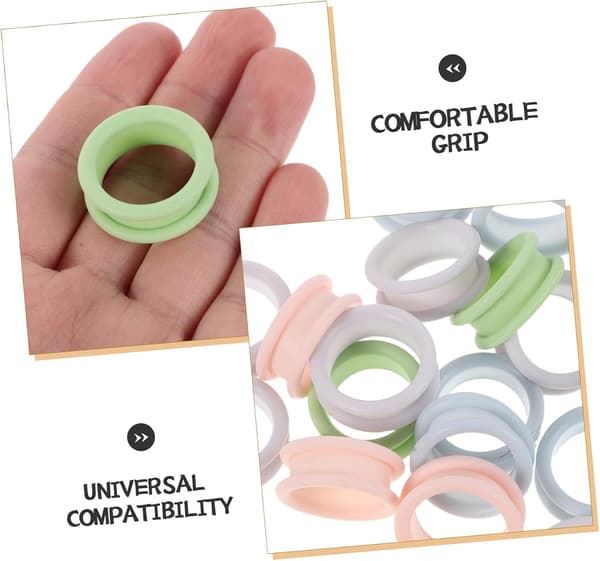 24 st silikonfingerringar för saxar och skär, bekväm ergonomisk design som minskar handtrötthet