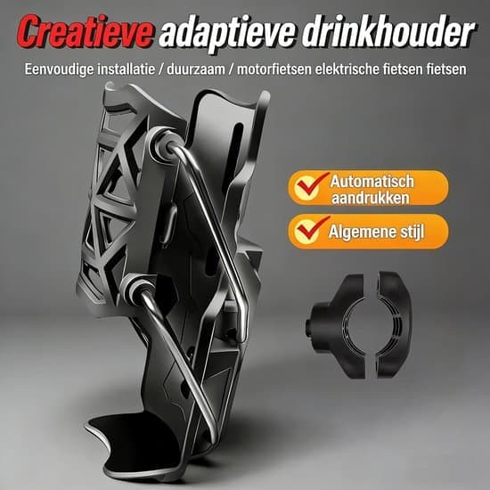 Universal Bicycle Bottle Holder - 360° Rotatable Adjustable - White - For Bicycle Motorcycle Scooter [Ho]