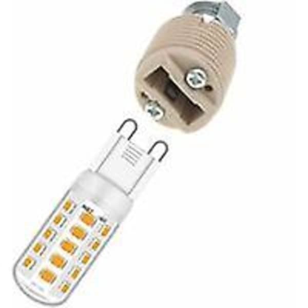 6-pakning G9 lampeholder med feste, keramisk gjenget G9 halogenbase
