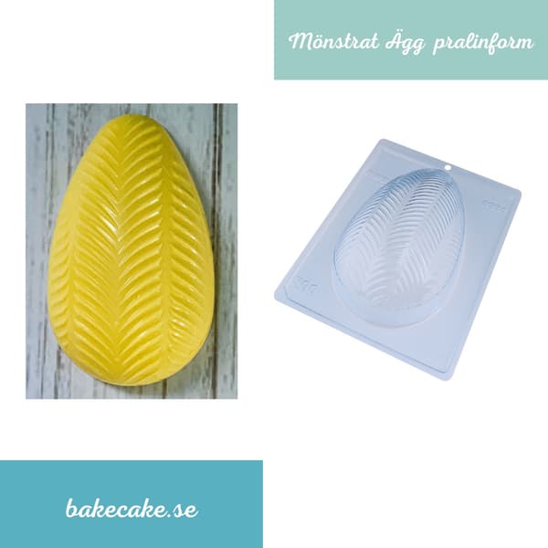 Pralinform Mönstret Egg 500g Sjokoladeform - BWB 9331 - Spesiell 3-delt form