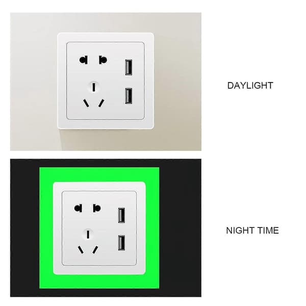 Fluoresoiva teippi, 2 kpl vedenpitävä itsevalaiseva teippi, itseliimautuva pimeässä hohtava teippi, varoitusteippi, lavamateriaali