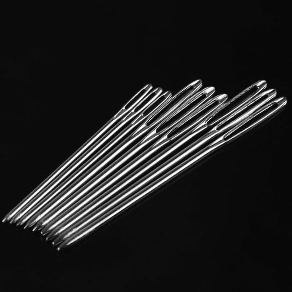 9 Pieces Sewing Needles Leather Needles Large Eye Needles Blunt Rou DXGHC