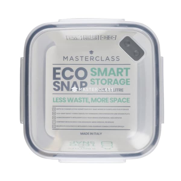 MasterClass Eco Snap Madopbevaringsbeholder - 1,4L Firkantet