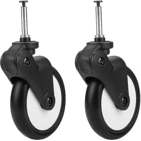 Rubber Replacement Wheels for Strollers Front/Rear Wheels Yoya Vovo Stroller Accessories (1 Pair Front)