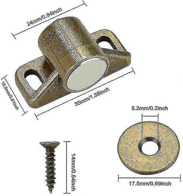Betterlifefg-4st Garderobsdörrmagnet Magnetiskt Dörrlås Garderobsdörrstängare