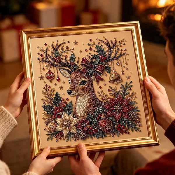 Juleperlekunst-rhinestones- Sesongbasert veggbilde-dekorasjon 18 - 18