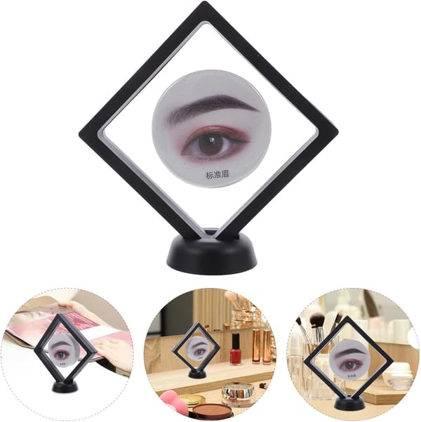 Eyebrow Shaping Stencil with 3D Floating Frame Cosmetic Display Box