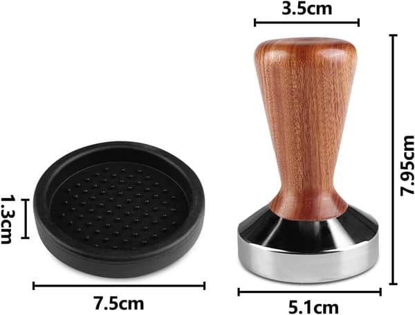 Kaffetamper, espressostamper, rustfri kaffebrygger, 51 mm