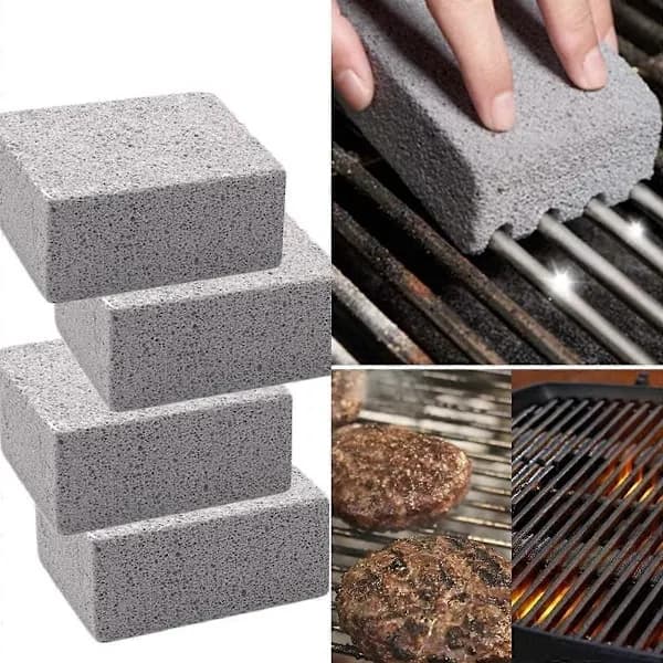 4-pak grillrensningssten til BBQ-grill og stegeplader