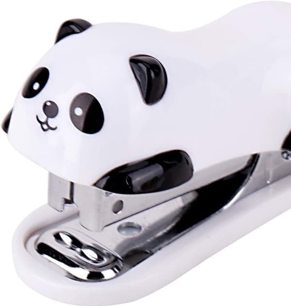 Cute Panda Mini Stapler Cute Cartoon Office Stapler Portable Stapler Student Stationery Stapler 1 Unit