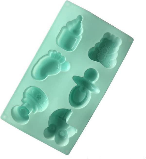 Silikonebageforme til babyshower - 6 dele - Kageform/Bundtform/Svampkageform