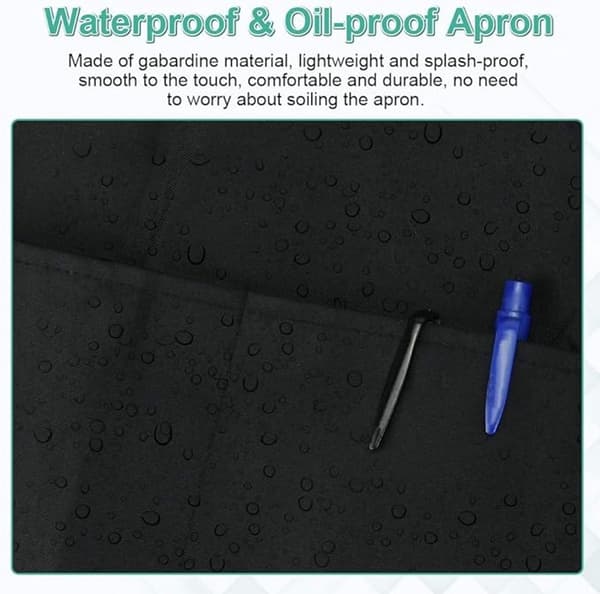Bistroforklæder 3-pak – Sorte, halvkorte, til tjenere/servitricer
