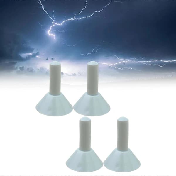 [EN] 4 Pcs Tent Pole Insulation Protective Caps Tent Tarp Gripper Protector for Backpackers Grey
