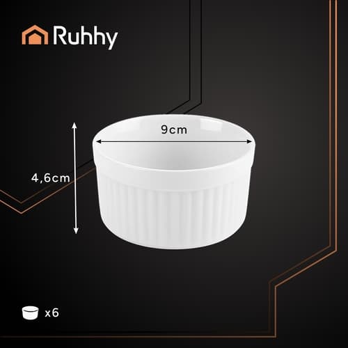 Ramekin / Suffléform - Ovnspanne for sufflé - 200 ml, 6 stk 1300