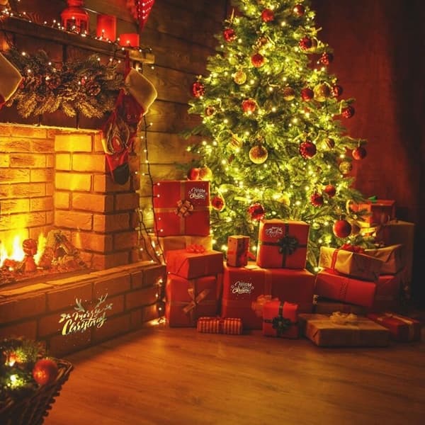 Christmas Tree Ornament Sticker 4 Rolls 500 Pieces Set Per Roll Suitable for Christmas Decorations CHRISTMAS