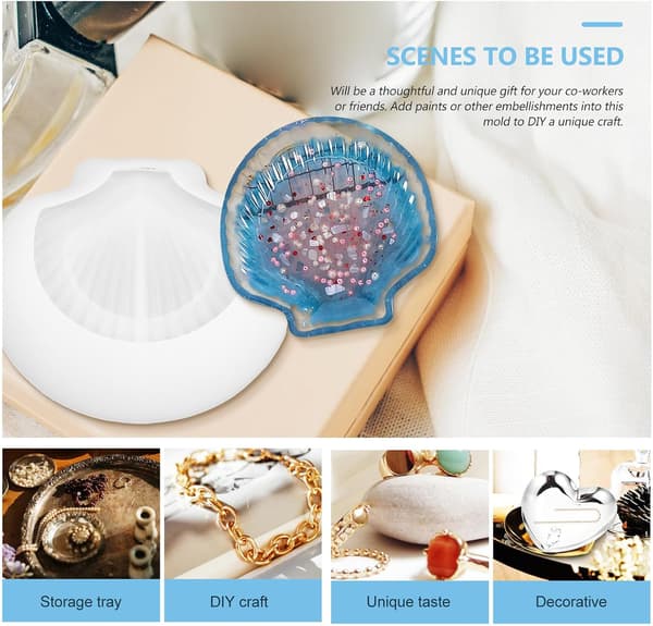 Epoxiform Silikonebakkeform Professionel Ocean Serie til Håndlavet Dekoration