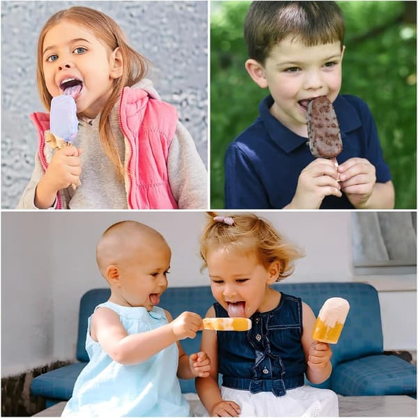 Ovale ispindeforme - 2 stk. ispindeforme med låg ispindeforme - Frossen chokolade (100 pinde)