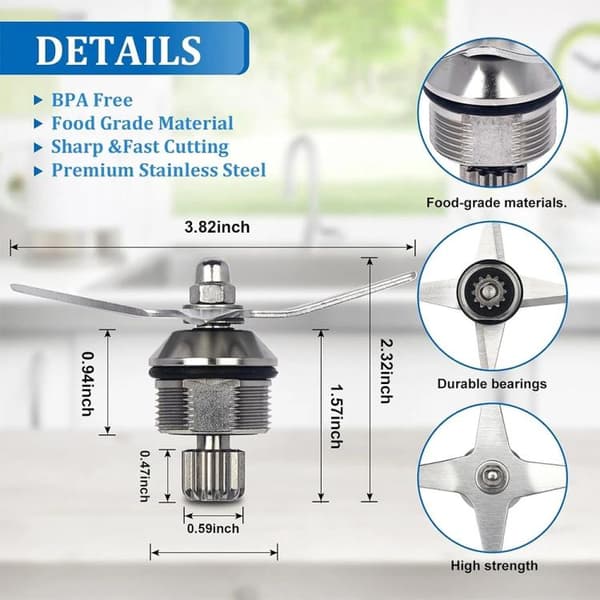 Knivenhet for Vitamix-mikser / blender 64 oz lavprofilbeholder