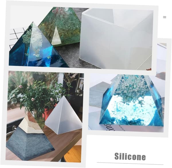 Pyramide Silikoneform Base 1 stk DIY Håndværk Epoxyform til Hjemme- og Skrivebordsindretning
