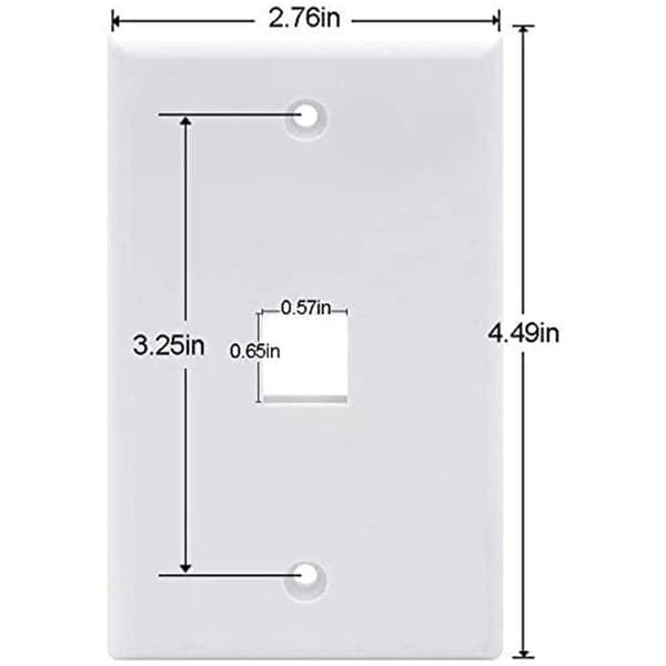 Keystone Gang Wall Plate - Standard Size (25-pack, 1 Port), White