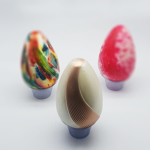 Pralinform Egg 350g Sjokoladeform - BWB 9726 - Spesiell 3-delt form Transparent transparent