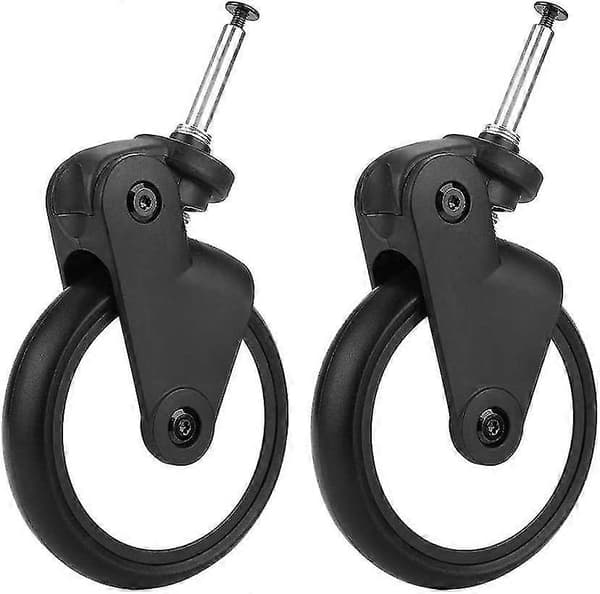 Rubber Replacement Wheels for Strollers Front/Rear Wheels Yoya Vovo Stroller Accessories (1 Pair Front)