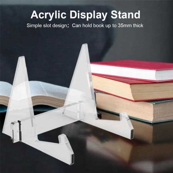 3X Vinylplateholder i akryl, displaystativ, bærbar bok