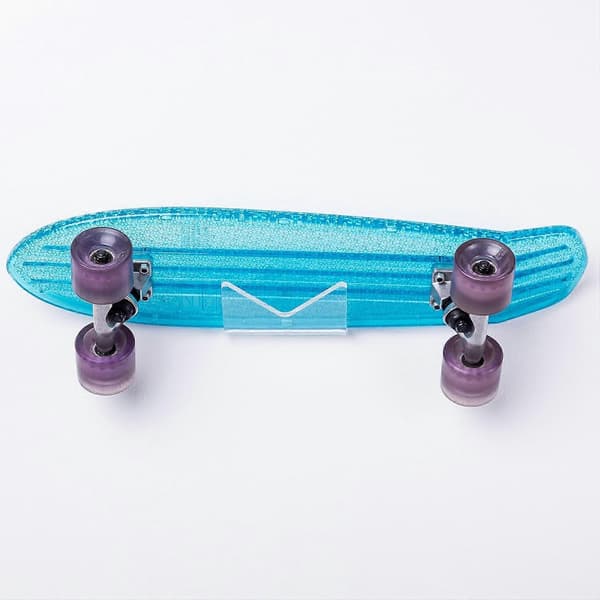 Grade Surfboard Wall Mounts, Clear Acrylic Vertical Wall Mount for Skateboard, Longboard Display, Easy Installation (Transparent [DB]