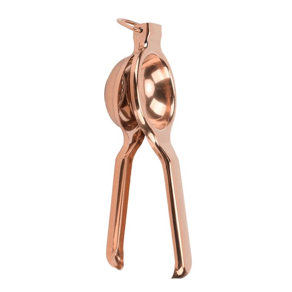 Stainless Steel Lemon Squeezer Ergonomic Ultra-Long Handle Handheld Juicer with Lifting Ring for Kitchen Rose Gold