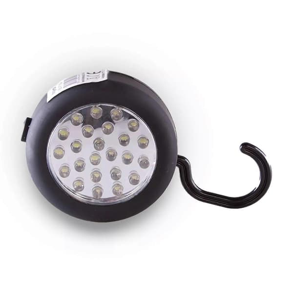 24 LED Round Camping Magnetic Workshop Work Light Battery Powered Hanger