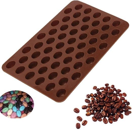 Kaffebønne Chokoladeform 55 Huller 3D Silikone Non-Stick Chokolade