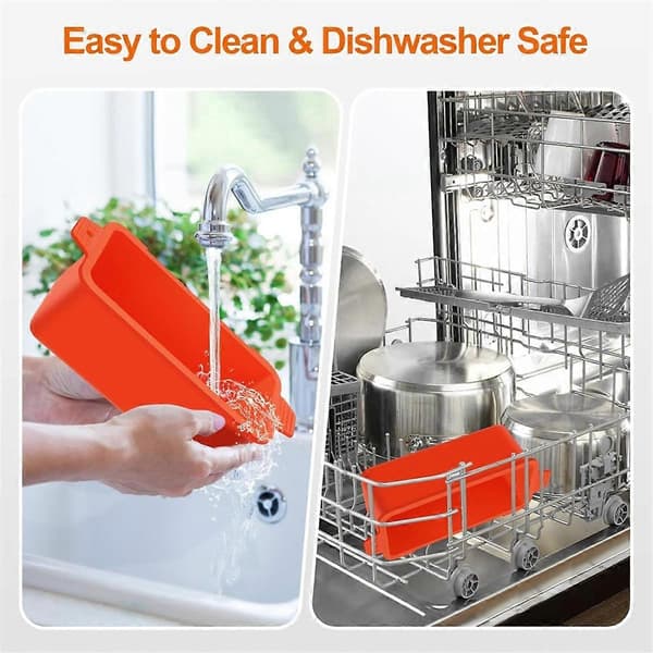 Orange Silicone Grease Cup Liners, Reusable Grease Collection Cup Liners BBQ Grease Pan, Drip Tray