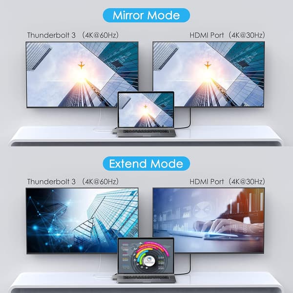 USB-C MacBook Pro/Air 13 \" 15 \" 16 \", 7-in-1 USB-C–HDMI 4K -sovitin