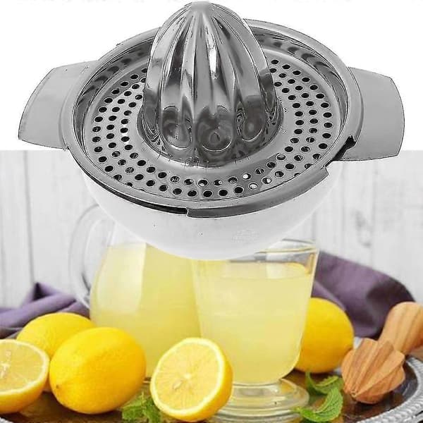 Manuel frugtjuicer rustfrit stål citruspress manuel frugtpresser sølv