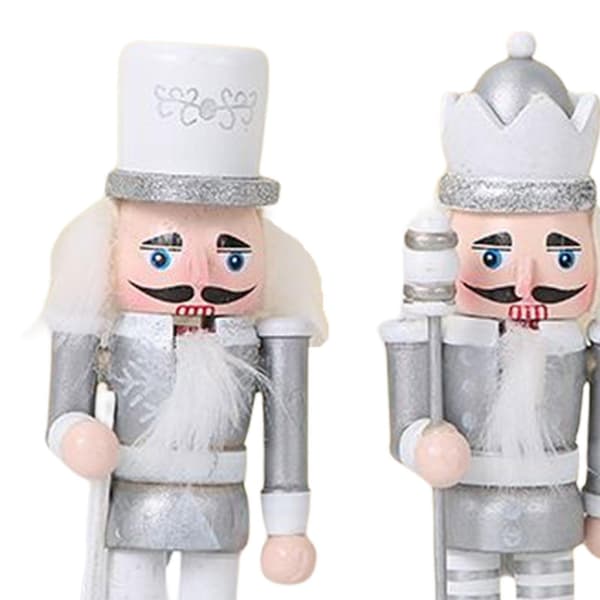 Wooden Nutcracker Soldier 3-Piece Set Christmas Decorations Height 15 cm