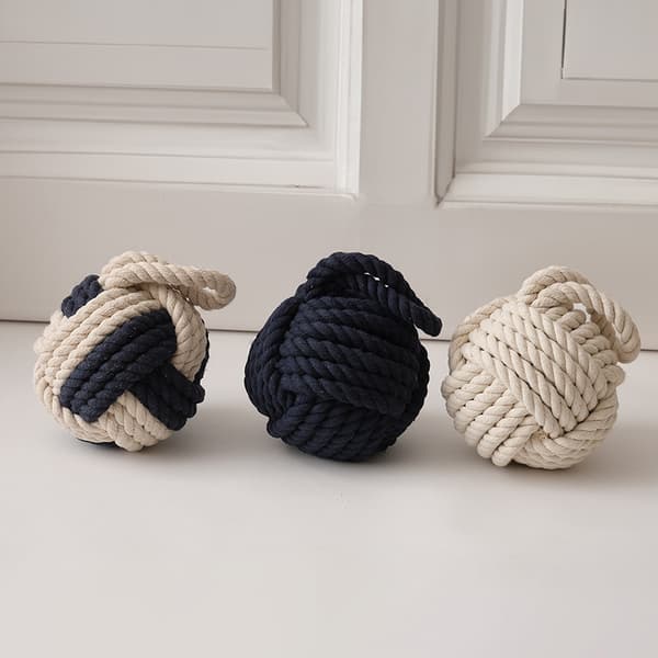 Beige Nautisk Rebknude Dørstopper