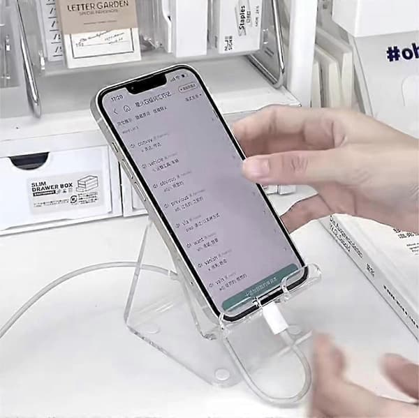 Acrylic Mobile Phone Holder/Stand, Transparent Compatible with 4-10' Pho [DB]