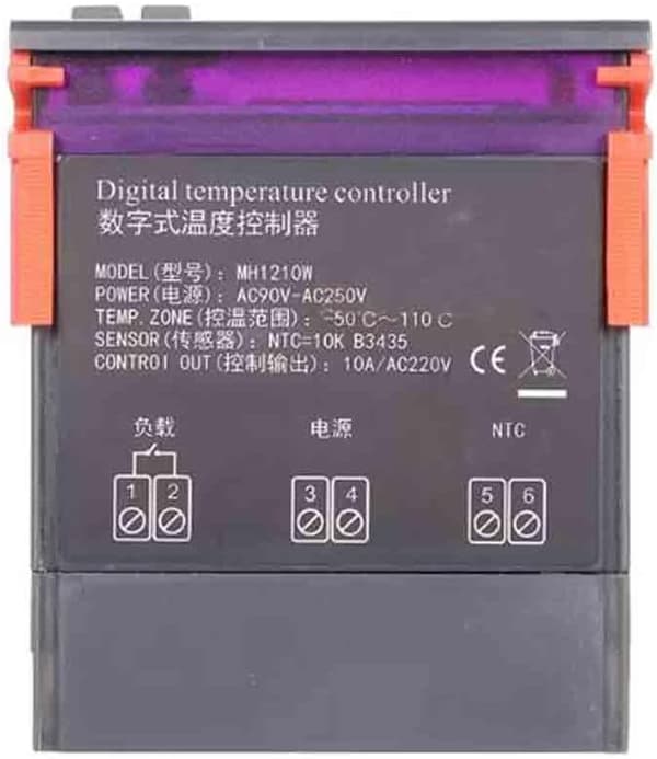 MH-1210W 10A intelligent digital display temperaturregulatorafbryder 12V 24V 220V (12V) -