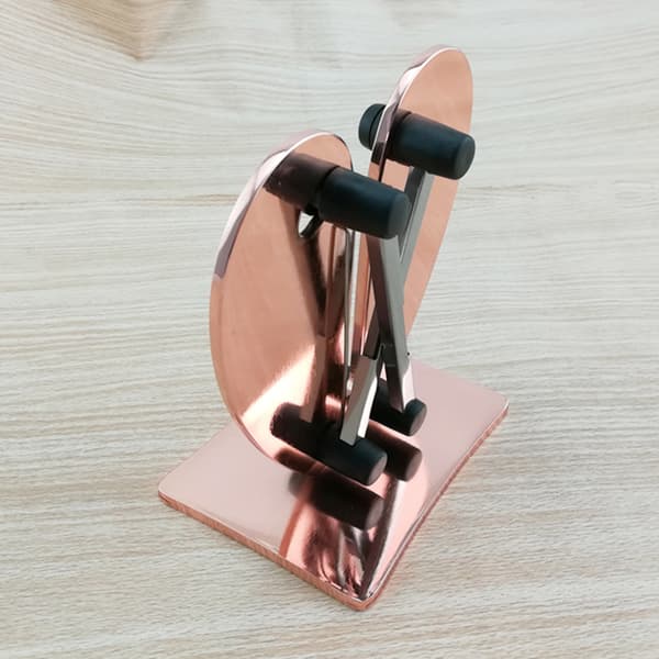 Heart-shaped stainless steel sharpener with base grinding stone for kitchen household