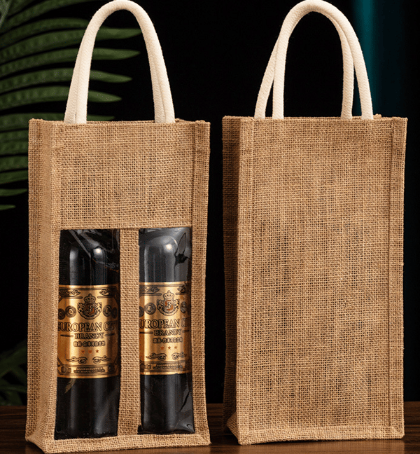 2 røde vinposer Spot vingaveposer Transparent linned tote b