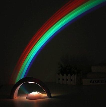 Rainbow Projector LED Lamp Reflection - Birthday Gift Girl Heart