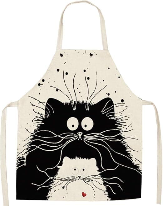 Unisex Køkkenforklæde Sød Tegneserie Grillforklæde Kat_MGF