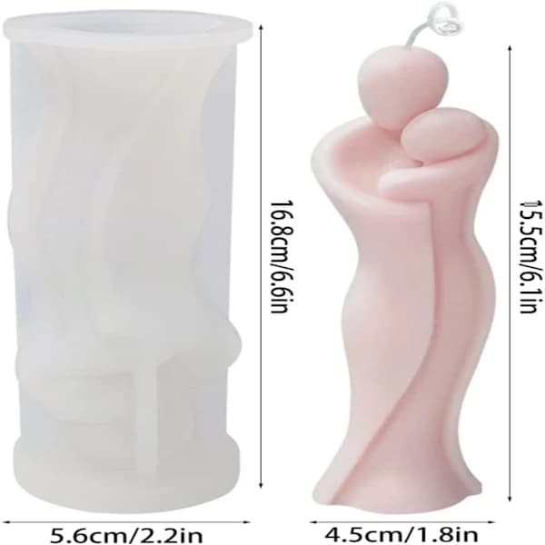 3D Human Body Figures Molds Hugging Abstract Human Body