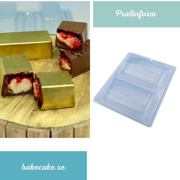 Pralinform Blokksjokoladeform - BWB 867 - Spesiell 3-delt form