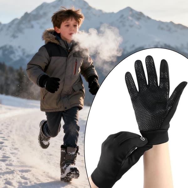 Generiske vinterhandsker til børn, termohandsker med touchscreen sort S Schwarz S